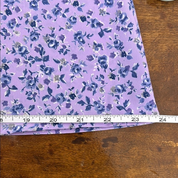 Vintage Lilac Floral Slip Dress Purple Flower Feminine Strap Petite Vacation - Picture 9 of 11